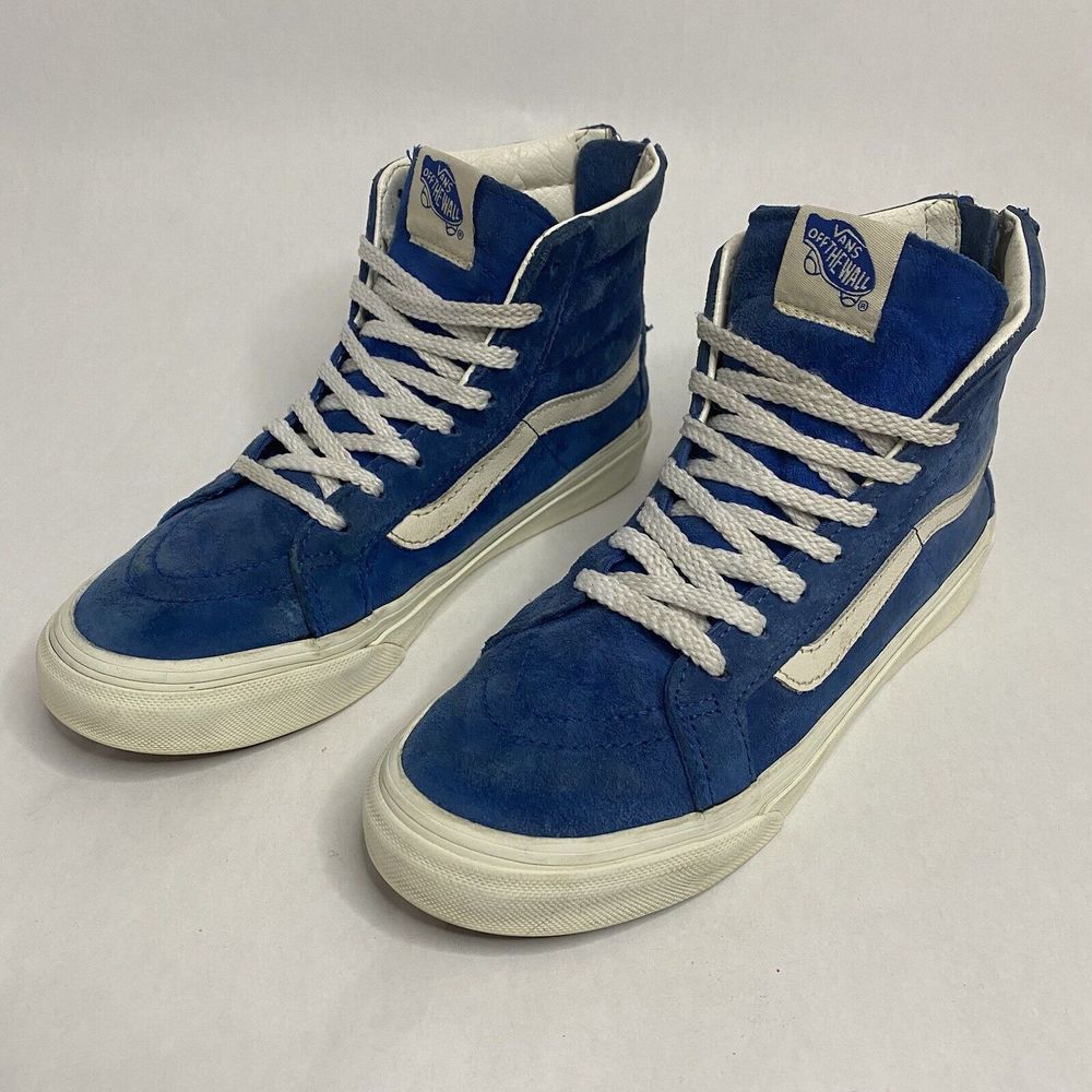 Vans Sk8-Hi Zipper Blue Suede Unisex Sneakers 721499 Men's